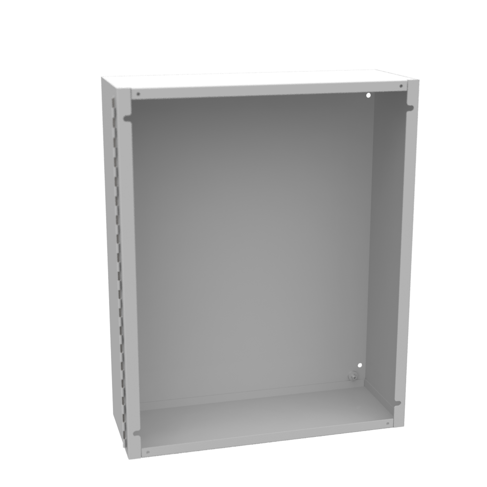 20x6x16 Hinge Cover Type 1 UL Listed Steel No Knockouts ANSI 61 Gray Continuous Hinge Slotted Quarter Turn Latch