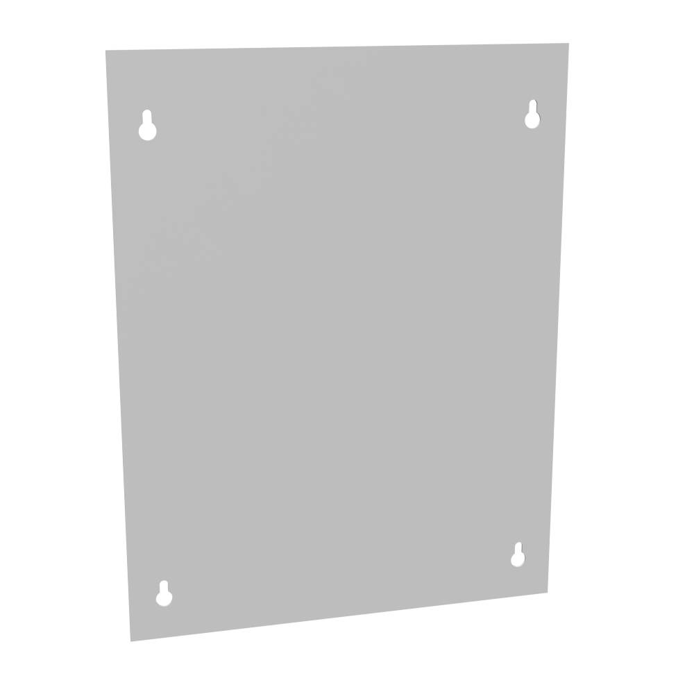 Blank Flush Cover Type 1 12x16 Screw Cover ANSI 61 Gray Steel Flange 3/4 Inch on All Sides