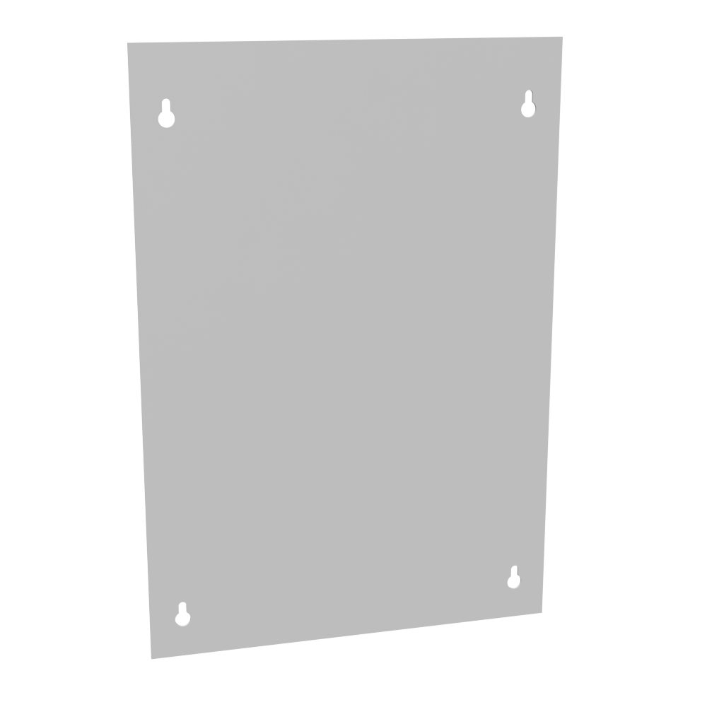 Blank Flush Cover Type 1 12x18 Screw Cover ANSI 61 Gray Steel Flange 3/4 Inch on All Sides
