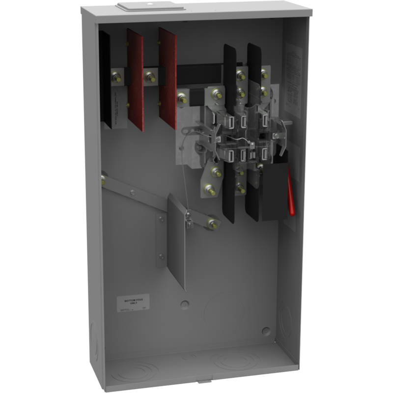 Product image for Milbank U2120-X 7 Terminal Ringless Large Closing Plate Lever Bypass Side Bussed
