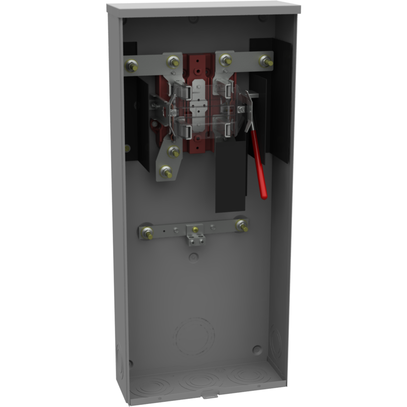 Product image for Milbank U1432-O 4 Terminal Ringless Plain Top No Bypass Top Facing Socket