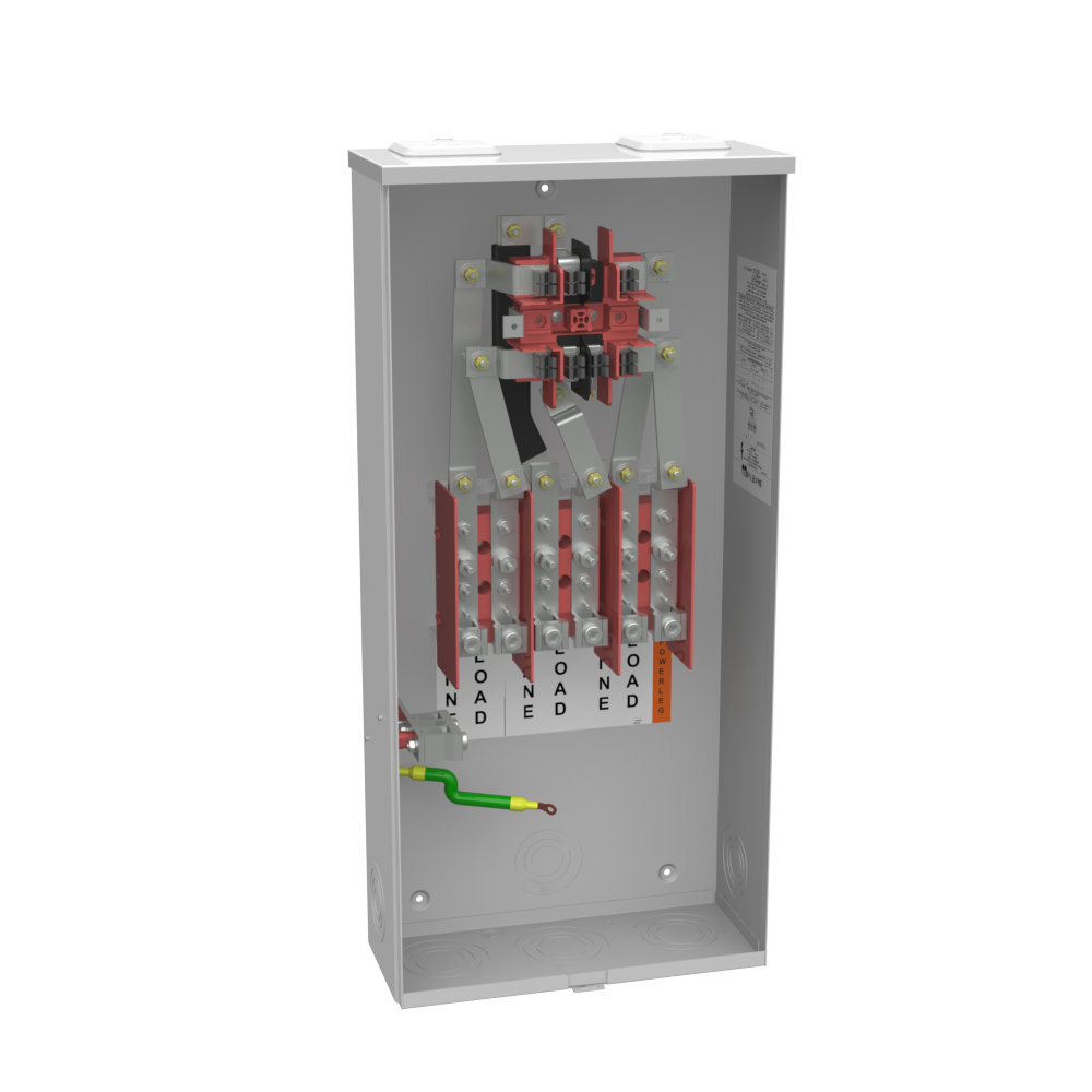 Product image for Milbank 127TB-RP 7 Terminal Ring Type 2 Small Closing Plate Link Bypass Ring Protect Bracket 200 Ampere
