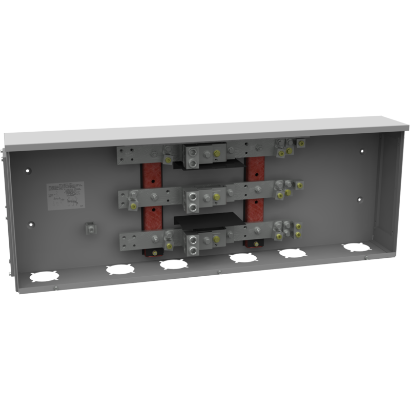 800 AMP 1 PH 600 VOLT 43IN-15IN-6IN PNTD STL LIFT OFF SCR FRONT 2 LUGS PER LND - 4-600kcmil 4 LUGS PER LND - 1/0-250kcmil 42K AIC