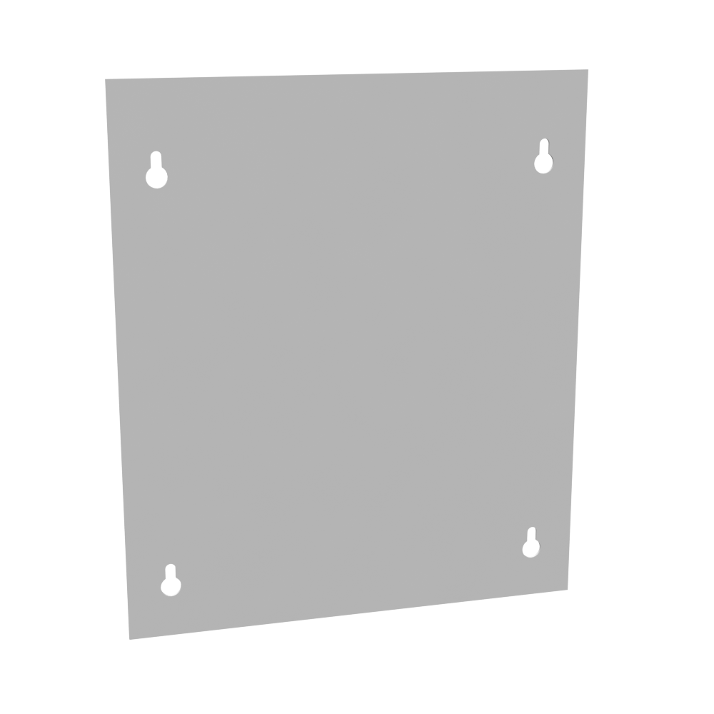 Blank Flush Cover Type 1 10x12 Screw Cover ANSI 61 Gray Steel Flange 3/4 Inch on All Sides