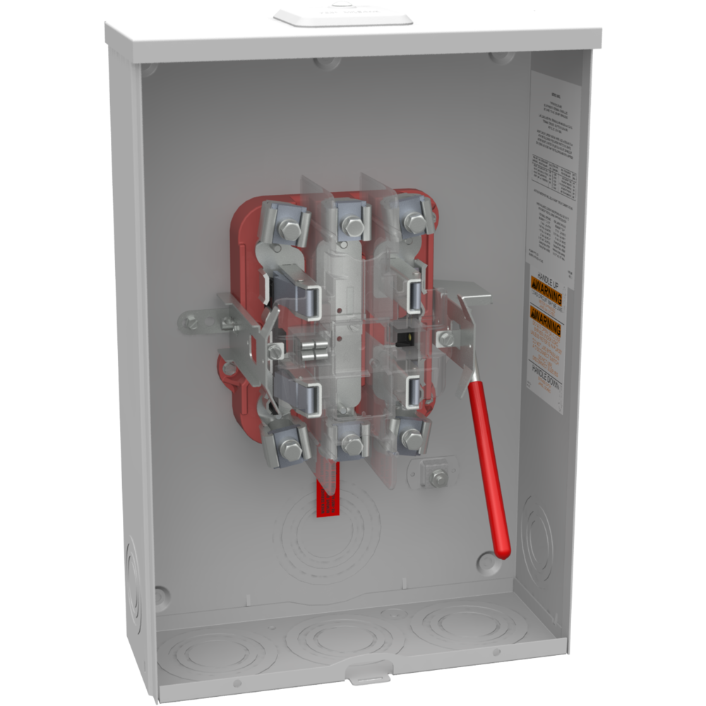 Product image for Milbank U4801-XL-5T9 5 Terminal Ringless Small Closing Plate Lever Bypass 5th Terminal 9 Oclock Position