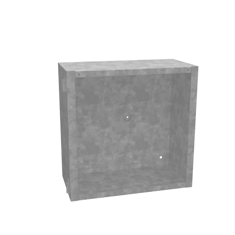 12x6x12 Hinge Cover Type 1 UL Listed Steel No Knockouts No Paint Formed Hinges Mounting Holes in Back Flush Pull Ring