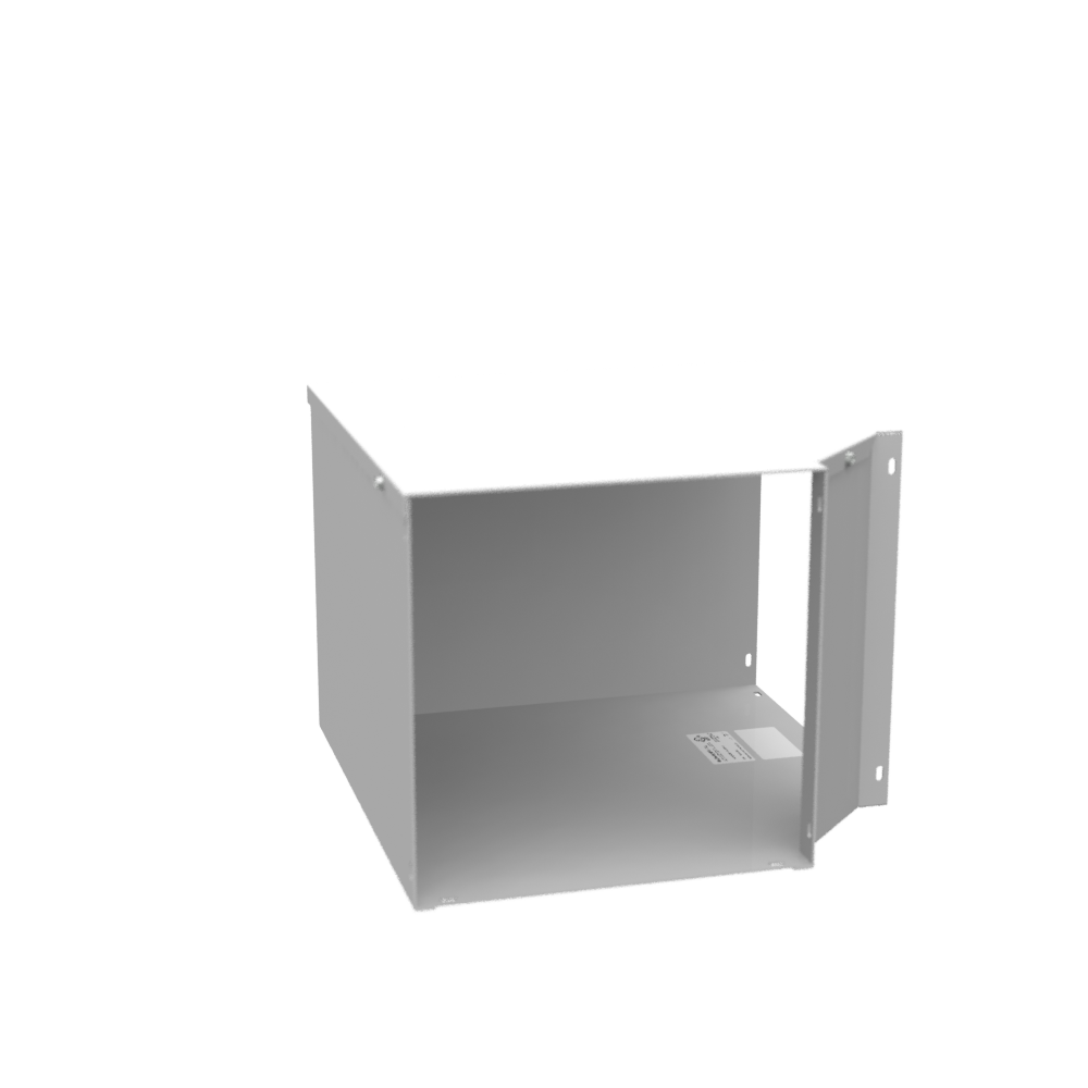 16.38x12.023x16.38 Wireway Elbow 90 Side Opening ANSI 61 Gray Steel