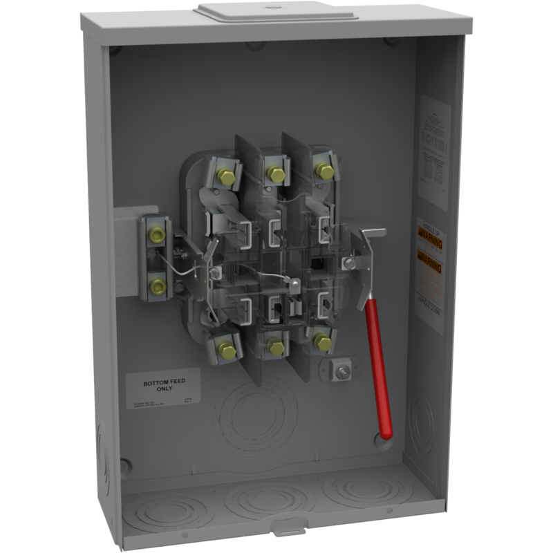 Product image for Milbank U4029-X-DPL 7 Terminal Ringless Large Closing Plate Lever Bypass Delmarva Power And Light