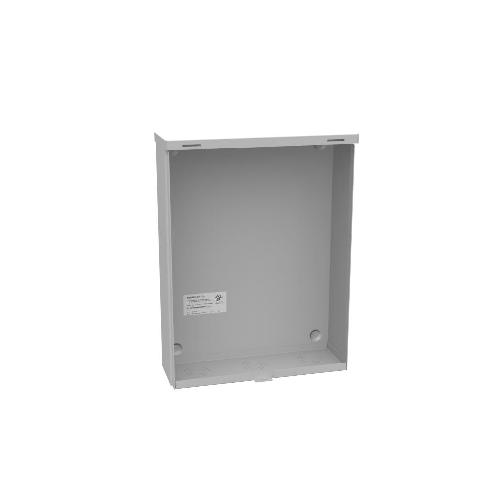 16x4x12 Hinge Cover Type 3R UL Labeled Steel Knockouts ANSI 61 Gray Formed Hinges Padlocking Flip Latch Emboss Mounting Holes in Back