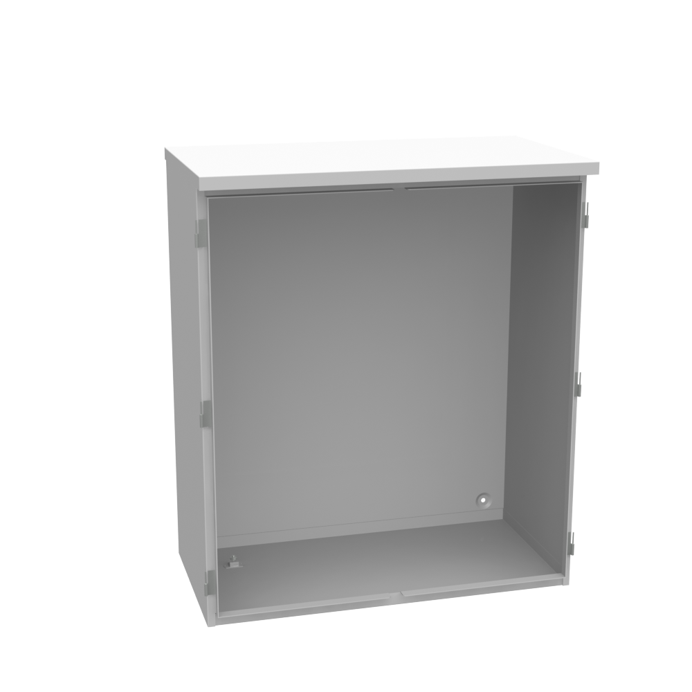 35x15x30 Hinge Cover Type 3R UL Listed Steel No Knockouts  ANSI 61 Gray Lift Off Hinges Double Door Handle on Right Padlocking 3PT Handle Drip Shield