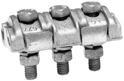 Product image for Hubbell Power LC67AXB 400 MCM Run/Tap Aluminum U-Bolt Parallel Groove Connector