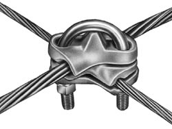 Product image for Anderson GC113BB 250 MCM Run/Tap Bronze Cable to Cable Grounding Clamp