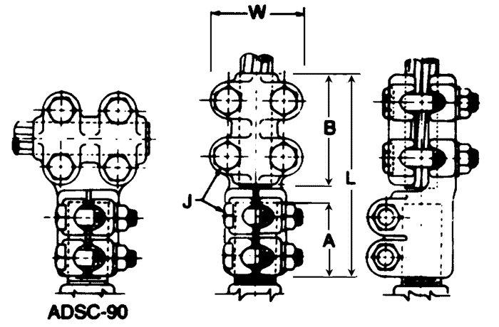 Product image for Anderson ADSC141112 Aluminum Stud to Cable Connector