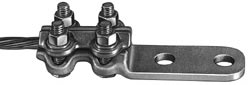 Product image for Anderson SWL022C 2 to 2/0 AWG Bronze Cable to Flat Straight Bolted Terminal