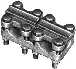 Product image for Anderson TSBB 1 Inch Run/Tap Bronze Cable Tube Flat Bolted Connector Terminal