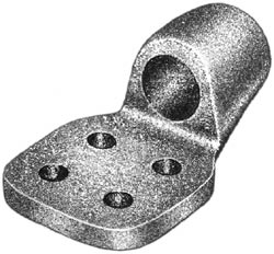 Product image for Anderson WCF106C 750 to 795 MCM Aluminum Cable to Flat Weldment Terminal