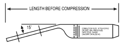 Product image for Fargo JTF13 1113 MCM Aluminum 15 Degrees Compression Jumper Terminal