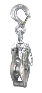 Product image for Hubbell Power 22301 1250 lb Handline Block with Forged Steel Hook