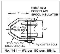 Product image for CHANCE 461 CLEVIS, INSULATOR