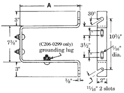 Product image for Hubbell Power C2060299 Galvanized Steel Pole Bracket