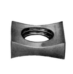 Product image for Hubbell Power 3515 1 Inch Galvanized Steel Square Curved Locknut