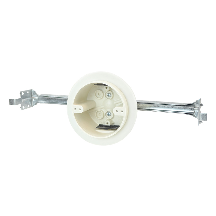Product image for Allied Moulded Products 9350-BHKV 2-3/8 x 4 Inch 22.5 In. Fiberglass Round Ceiling Fixture Outlet Box
