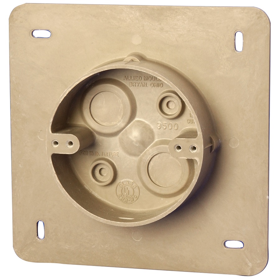 Product image for Allied Moulded Products AC9500 4 x 1-1/4 Inch 12 In. Fiberglass Round Fixture Outlet Box