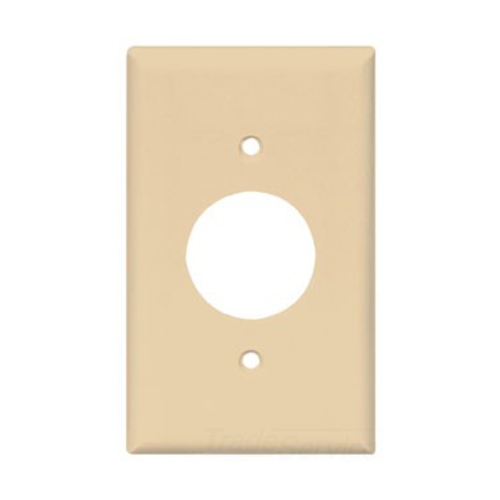 Eaton Single receptacle wallplate, Ivory, 1.406