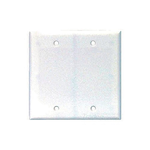 Standard Size Blank Wallplate, White, Blank, Thermoset, 2, Standard
