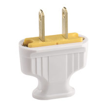 Eaton straight blade plug , #14-10 AWG, 15A, Commercial, 125V, Back wire, Black, Brass, Thermoplastic rubber, 1-15P, Two-pole, two-wire, non grounding, Screw, Thermoplastic, ED Box