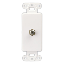 Eaton Decorator insert with connector, Type F Coaxial Adapter, Black, Thermoplastic elastomer (TPE), Flush mount, Decorator, Coax adapter, Application-Commercial and residential video applications, Coaxial type F video jack