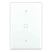 Eaton Telephone and coaxial wallplate, White, 0.37