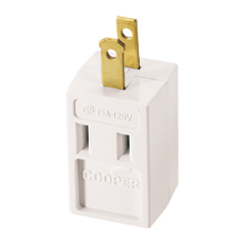 Eaton three outlet cube tap, Single receptacle to 3 outlets, Polarized, 15A, 125V, White, Thermoplastic, 1-15R, NEMA 1-15R