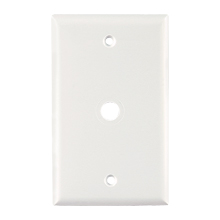 Eaton Telephone and coaxial wallplate, Gray, 0.375
