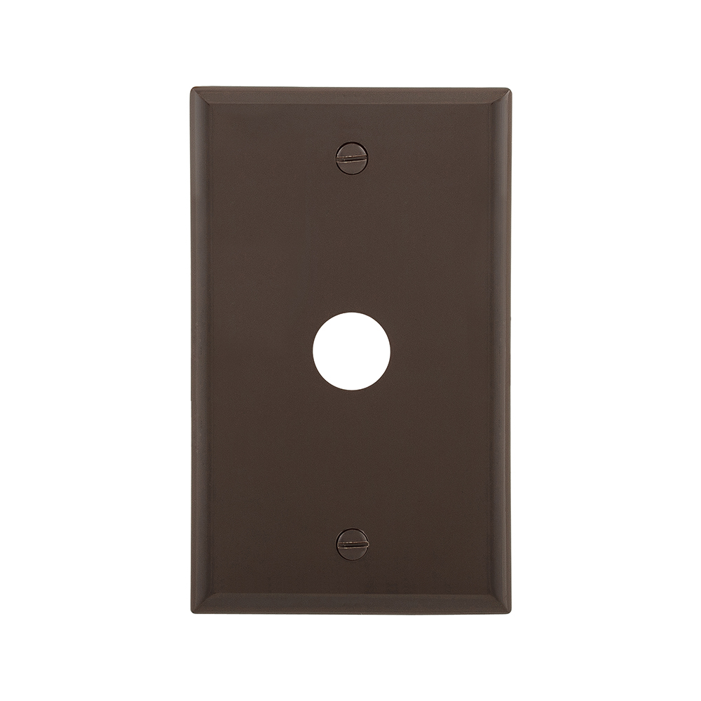 Eaton Telephone and coaxial wallplate, Brown, 0.625