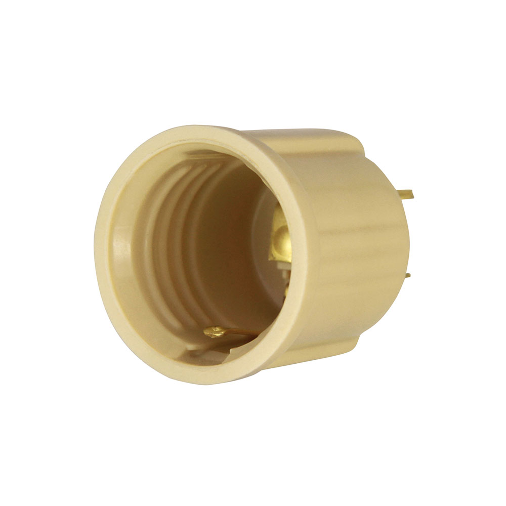 Eaton outlet adapter, One outlet to one socket, Polarized, 125V, Medium base, Ivory, Thermoplastic, 1-15R, NEMA 1-15R, 660W