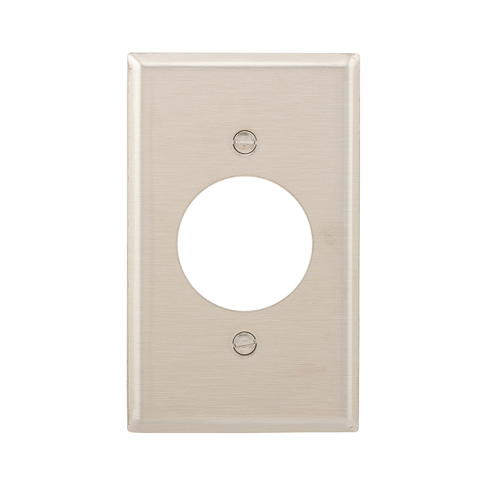Eaton Power outlet and locking wallplate, Stainless steel, 1.59