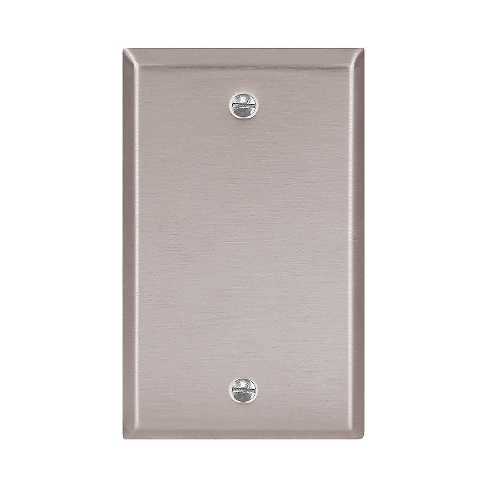 Eaton Blank wallplate, Stainless steel, Blank Cutout, Stainless steel, Single- gang, Standard, ED Box1