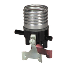 Eaton lampholder, Replacement, Push switch, 15A, Medium base, Thermoplastic, 1-15P, 125V 291906