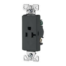 Eaton ASPIRE residential grade decorator single receptacle,Tamper resistant,#14-10 AWG,15A,Flush,125V,Push and side,White satin,Brass,High-impact nylon face,Polycarbonate base,5-15R,Two-pole,Three-wire,Single,Screw,Thermoplastic,.