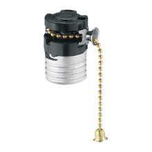 Eaton lampholder, Replacement, Pull chain, Medium base, Phenolic, 250V, 250W 491696