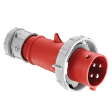 Eaton Arrow Hart pin and sleeve plug, IP69K Rated, #10 -#2 AWG, 30A, Extra Heavy-Duty, 125V, Back wire, Yellow, Nickel plated brass, IP67, IP69K, Nylon, Two-pole, Three-wire, grounding, 0.433-0.985in (1.10-2.5cm), Male, Nylon