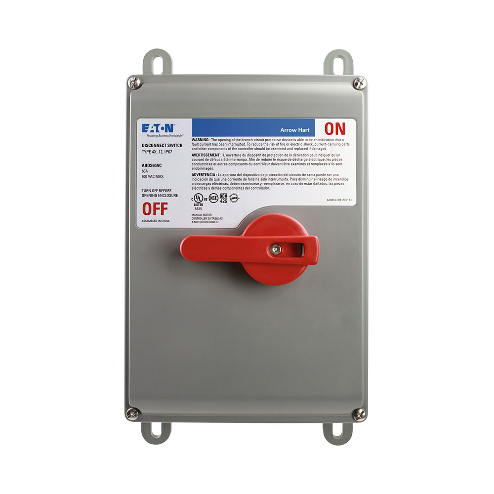 Eaton top cover assembly, Used with VFD 60A motor control disconnect switches