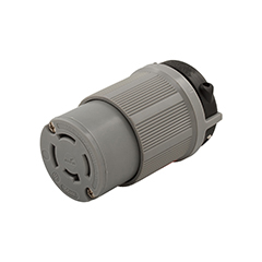Eaton corrosion resistant locking plug, #14-8 AWG, 30A, Industrial, 480V, Back wiring, Yellow, Safety grip, Corrosion resistant, L16-30, Three-pole, Four-wire, Thermoplastic, 0.63 to 1.16 in