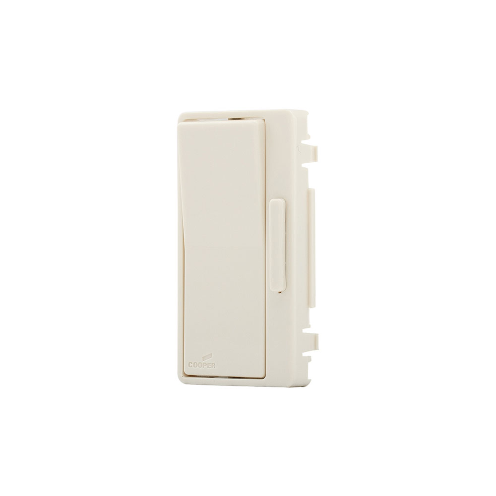 Eaton dimmer color change faceplate, Light almond, Indoor, Decorator style
