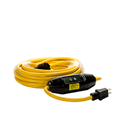 Eaton portable GFCI, Watertight, 15A, #12 AWG, 50' (15.24m) cord length, Polycarbonate, 5-15, 3R, Single tap plug type, Manual reset, 120V 669408