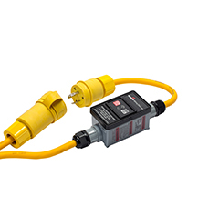 Eaton portable GFCI, Watertight, 30A, #12 AWG, 25' (7.62m) cord length, Polycarbonate, L5-30, Locking plug type, Manual reset, 120V, 4X 669866