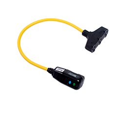 Eaton portable GFCI, Watertight, 15A, #12 AWG, 2' (0.61m) cord length, Polycarbonate, 5-15, 3R, Tri tap plug type, Manual reset, 120V 670411