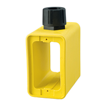 Eaton non-metallic portable outlet box, Standard depth, Yellow, Alcryn and Valox