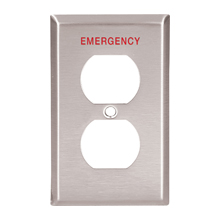 Eaton Duplex receptacle wallplate, Premarked 